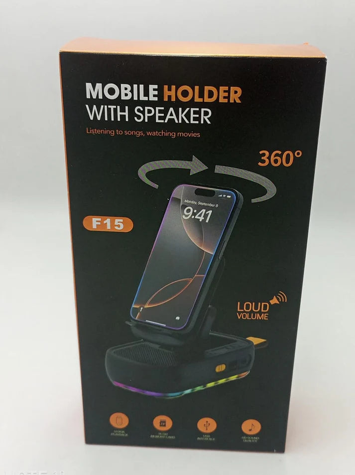 F15 Portable Mobile Holder & Speaker Combo